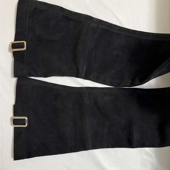Yves Saint Laurent Black Over-the-Knee Boots - Picture 4 of 6